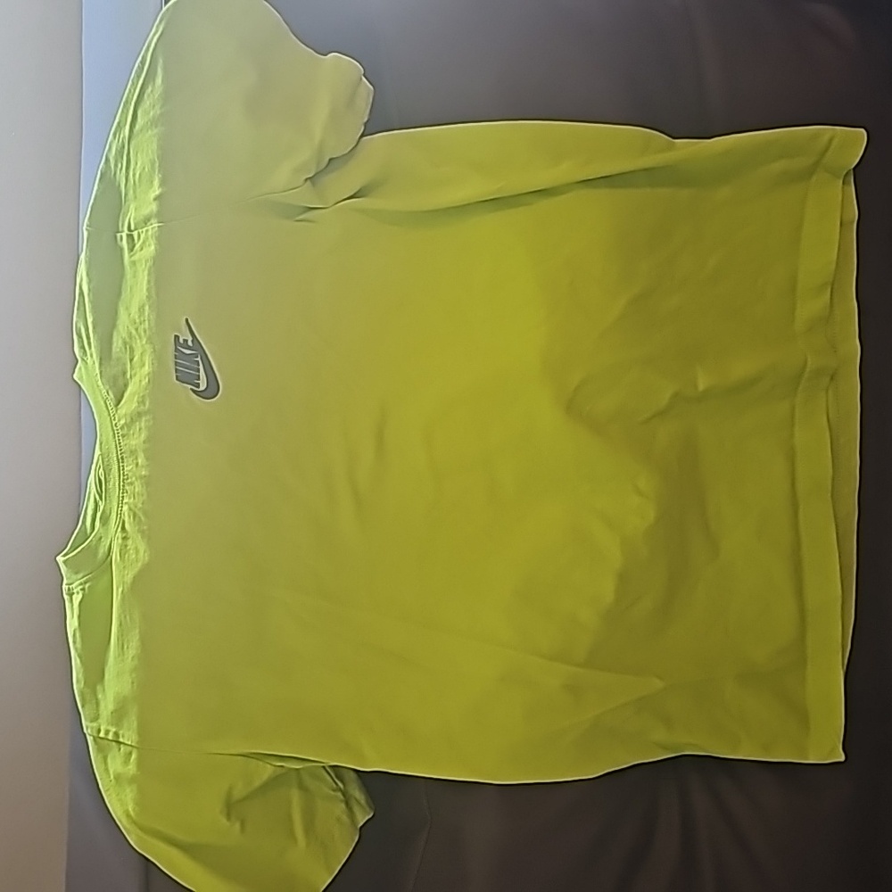 Neon Green Nike T-Shirt - Kids Size Large